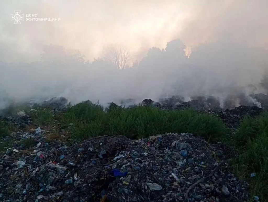На Житомирщині рятувальники за добу загасили вісім пожеж сухостою та сміття