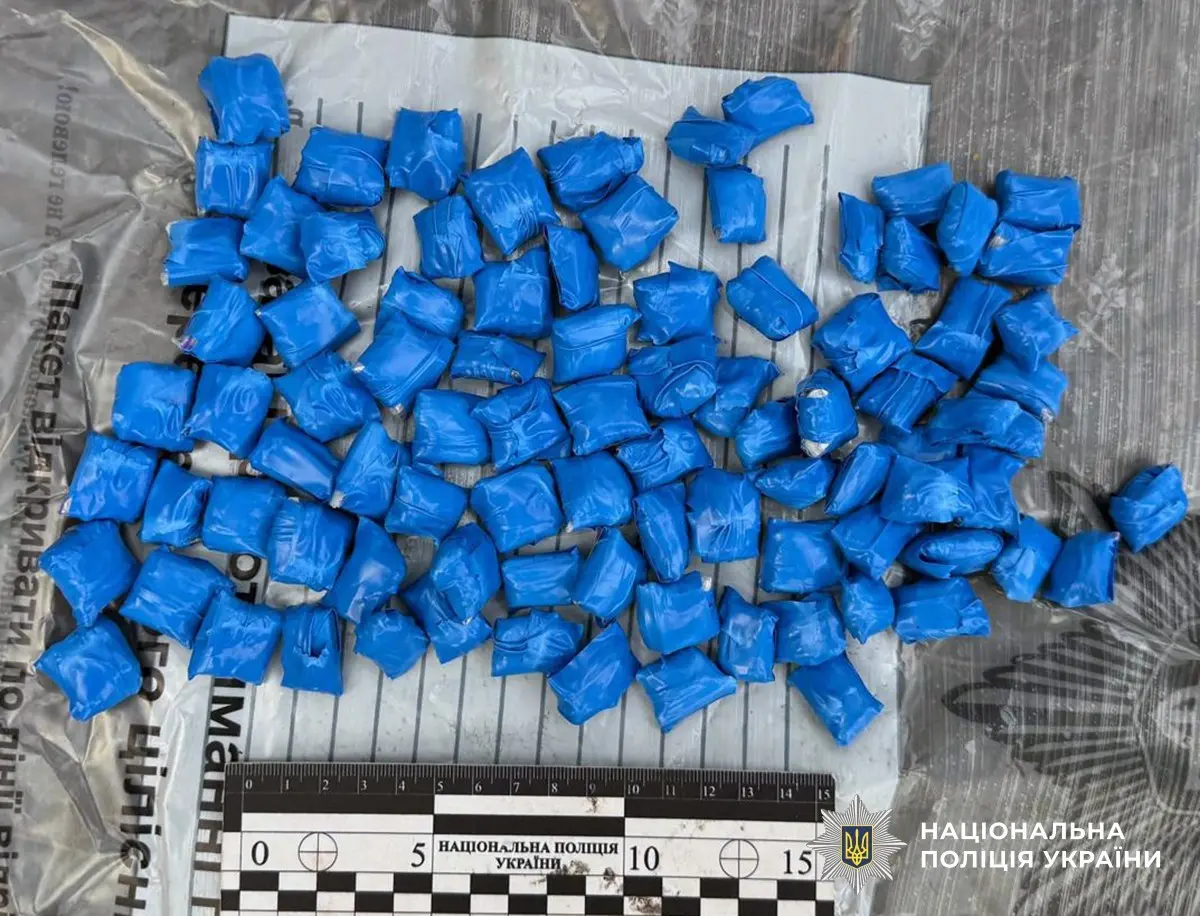 Затримання чоловіка з 163 згортками наркотиків на Житомирщині