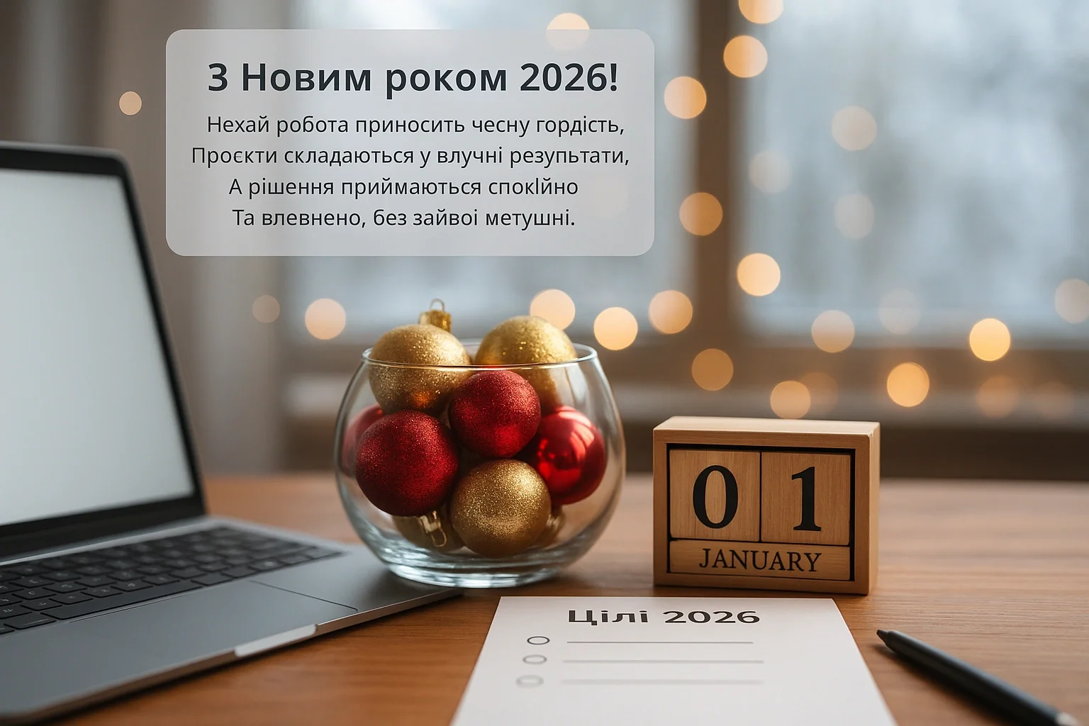 Привітання з Новим роком 2026 у віршах