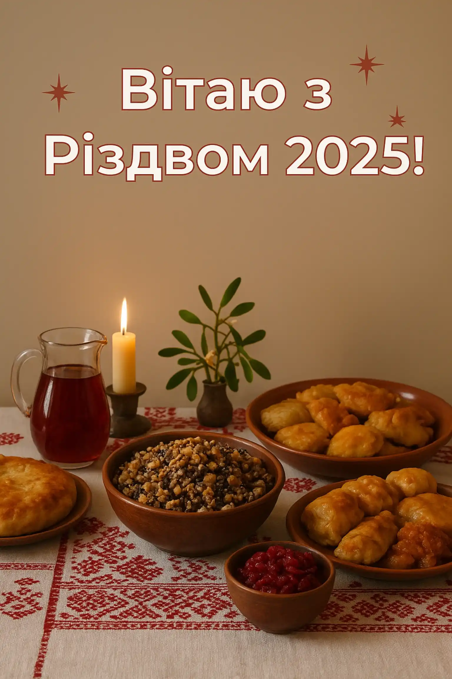 Привітання з різдвом 2025