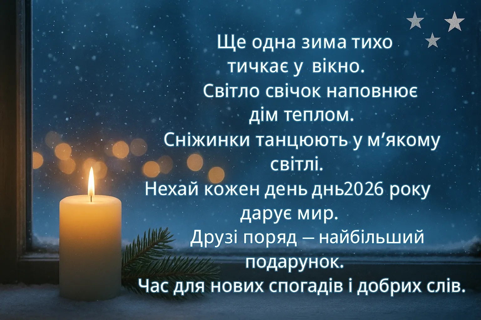 Привітання з прийдешнім новим роком 2026
