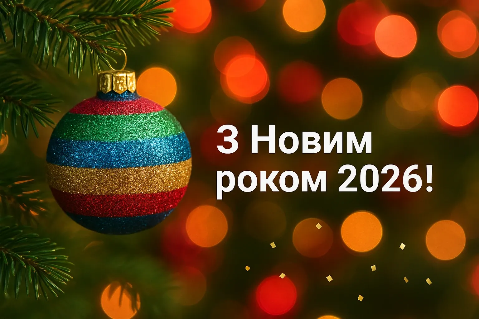 Привітання з прийдешнім новим роком 2026
