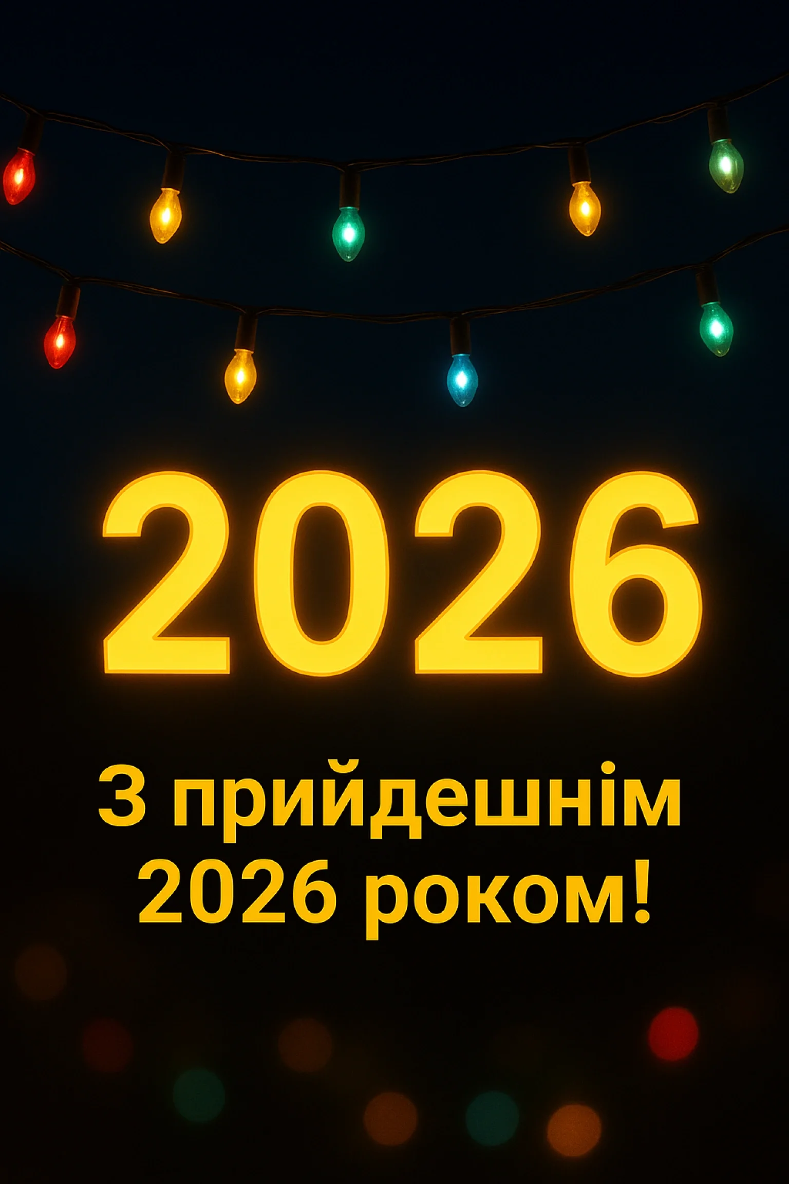 Привітання з прийдешнім новим роком 2026