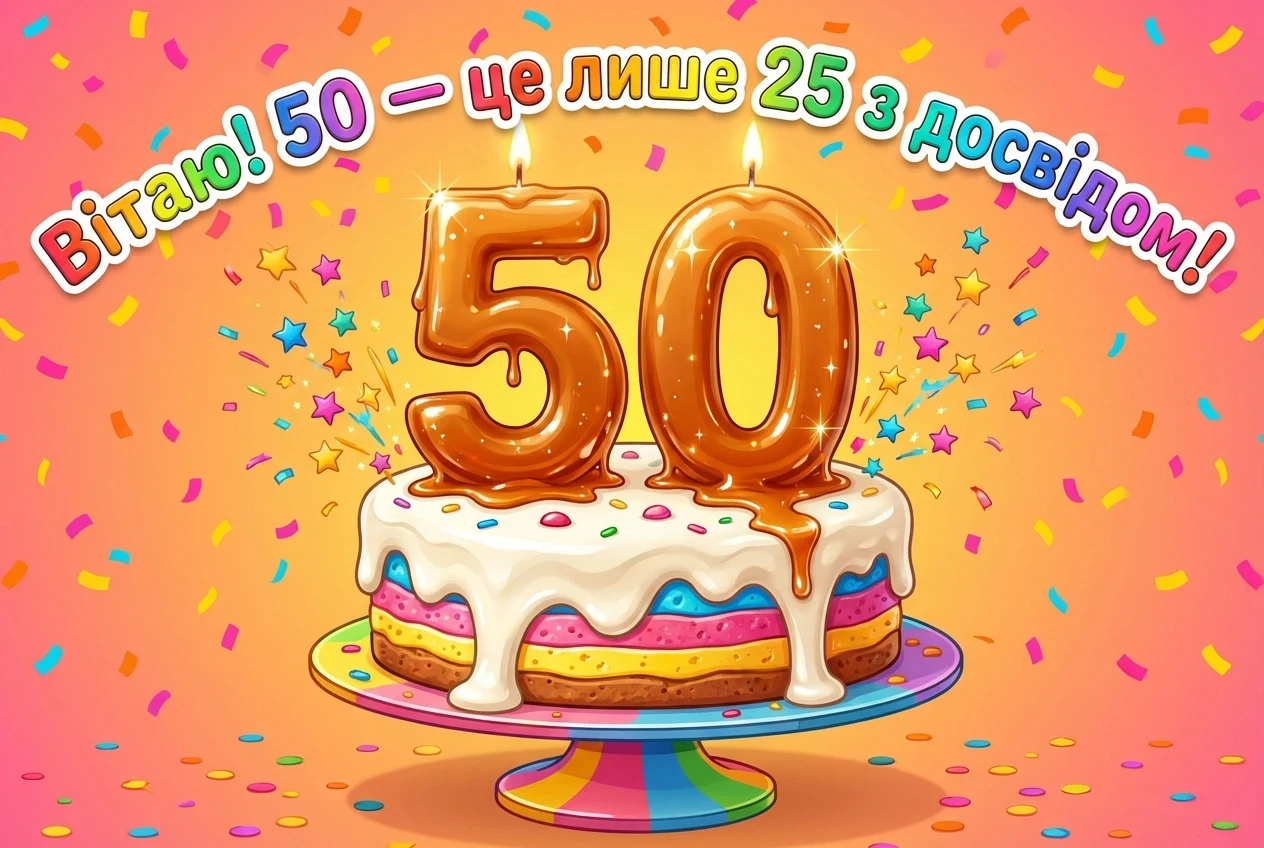 з ювілеєм 50 з ювілеєм 50