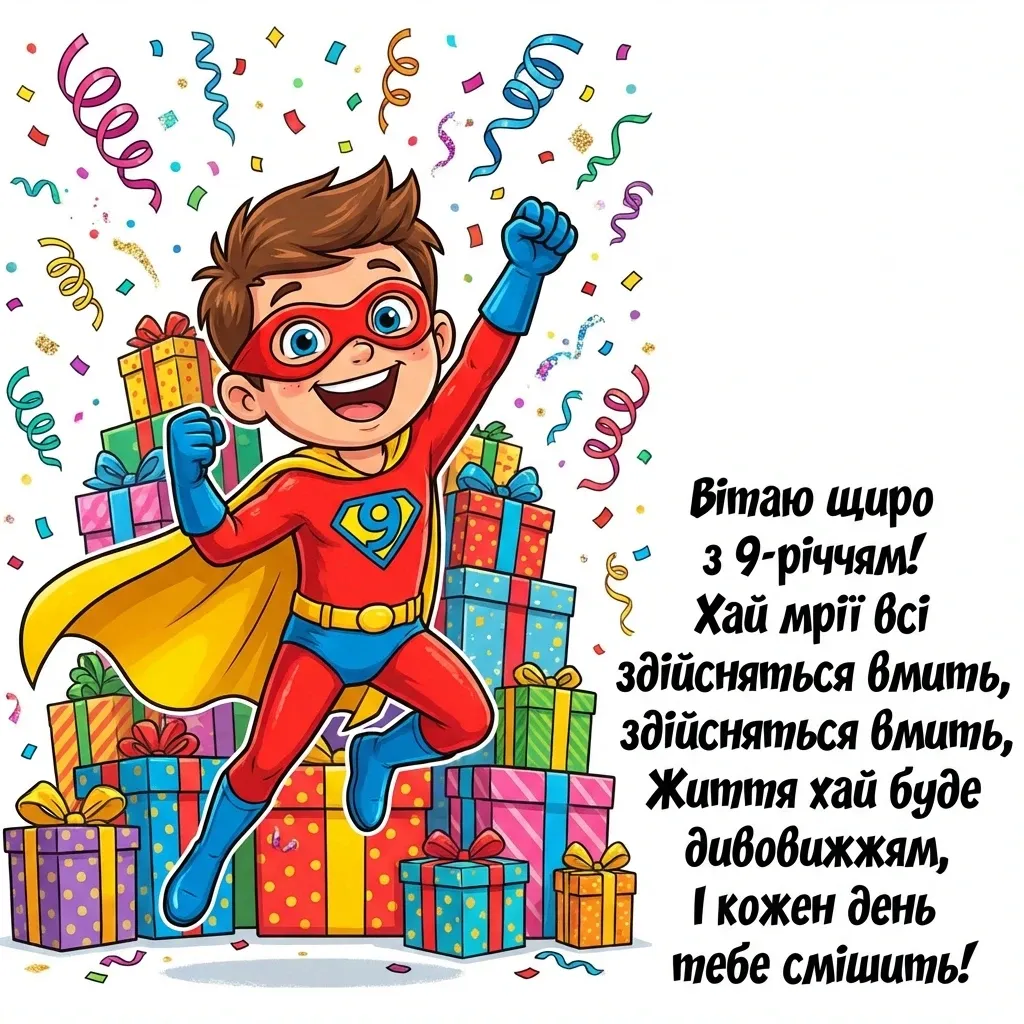 з днем народження онука 9 років