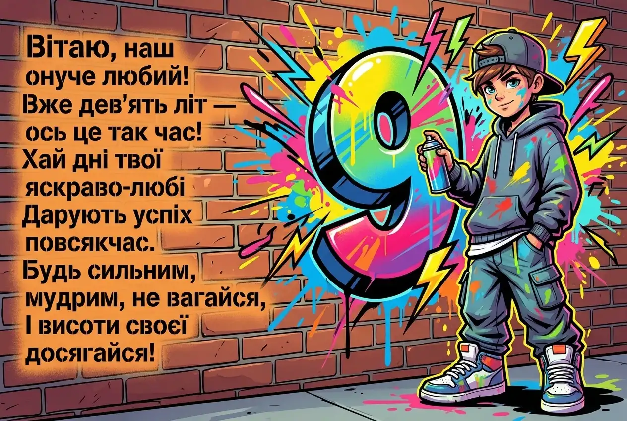 з днем народження онука 9 років