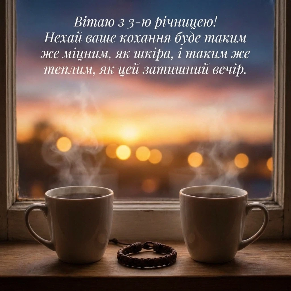 річниця весілля 3 роки привітання