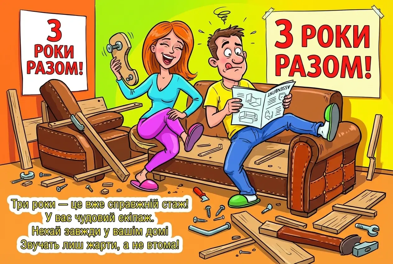 річниця весілля 3 роки привітання