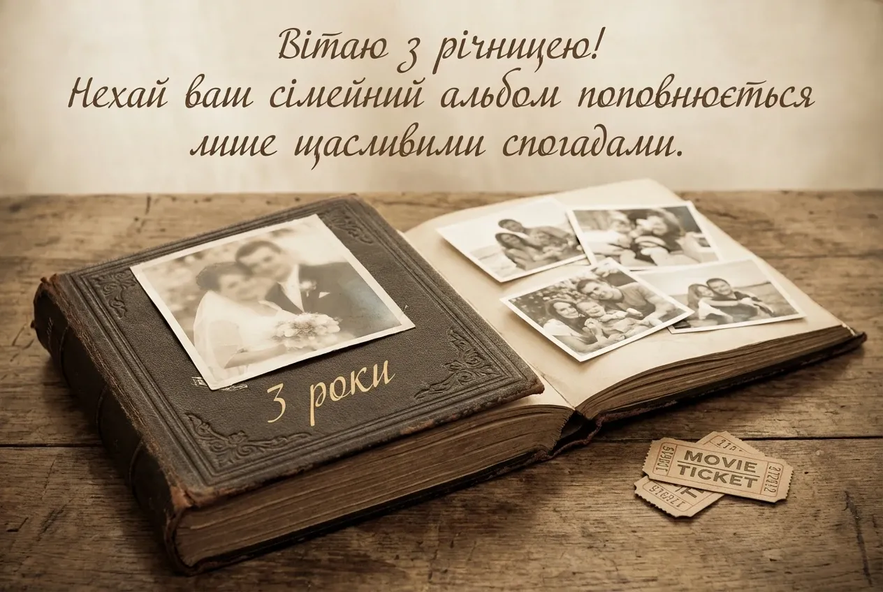 річниця весілля 3 роки привітання