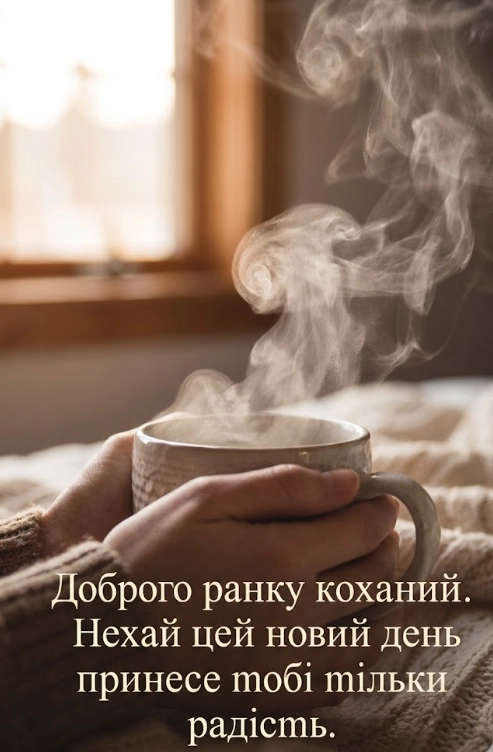 Доброго ранку, коханий: найтепліші картинки та душевні побажання для початку дня
