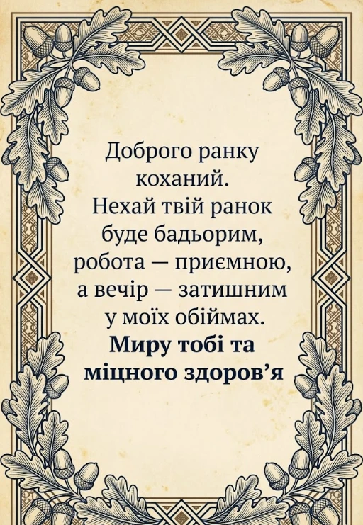 Доброго ранку, коханий: найтепліші картинки та душевні побажання для початку дня