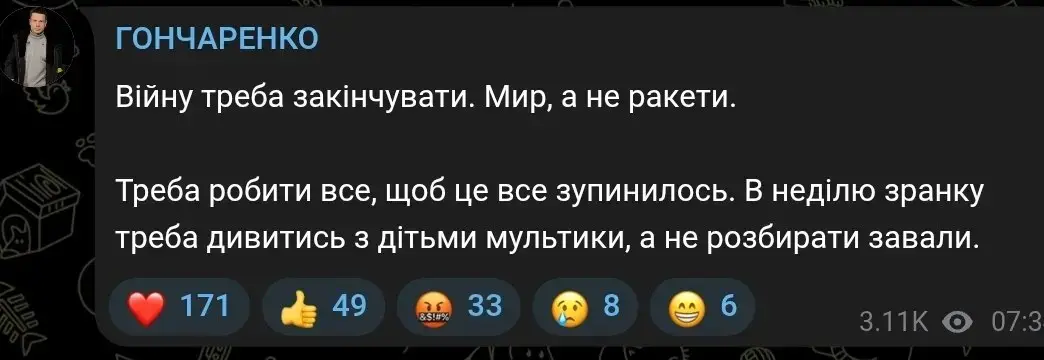 Заклики до миру після нічного удару по Києву розкололи політичні настрої