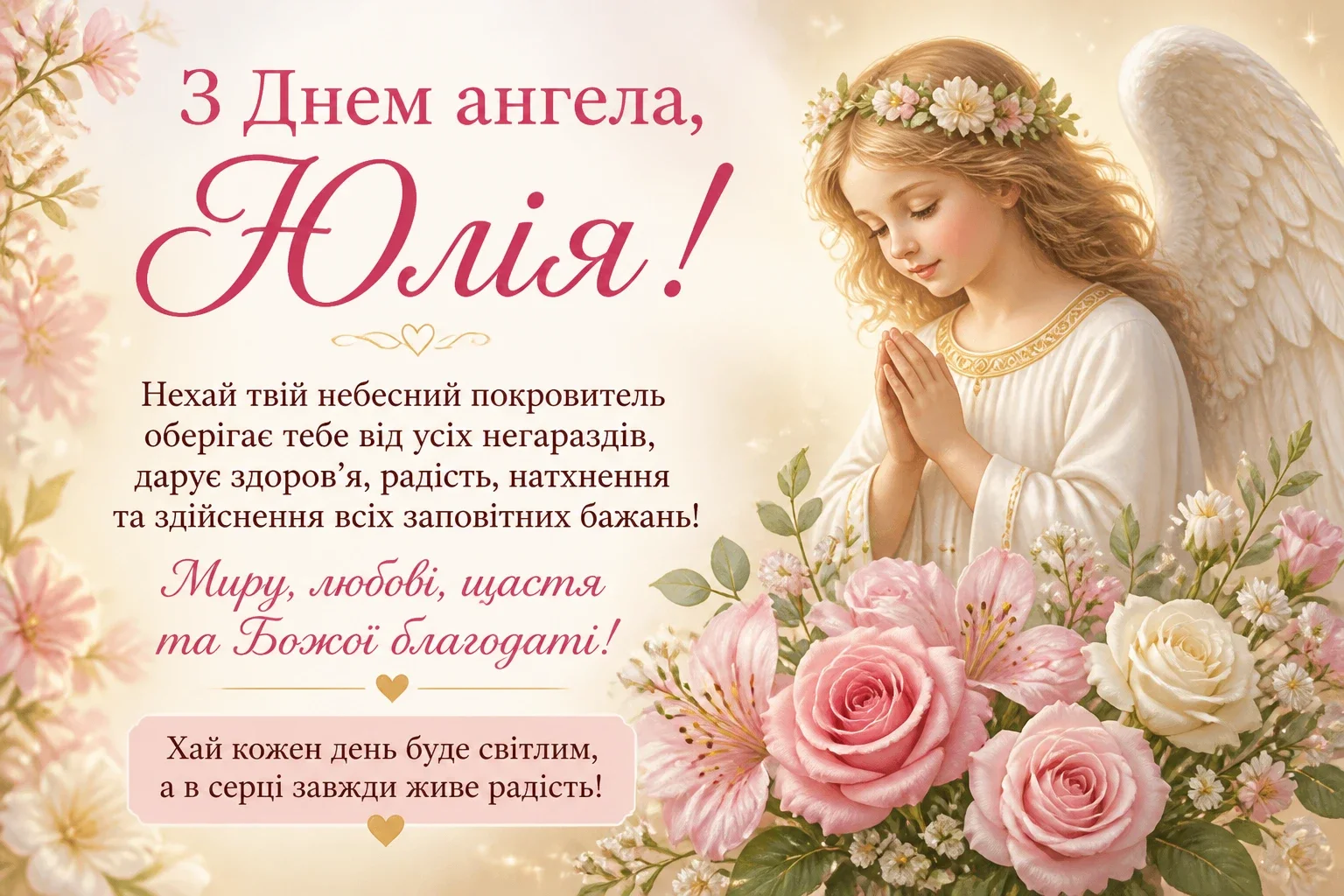 Привітання на день ангела Юлії