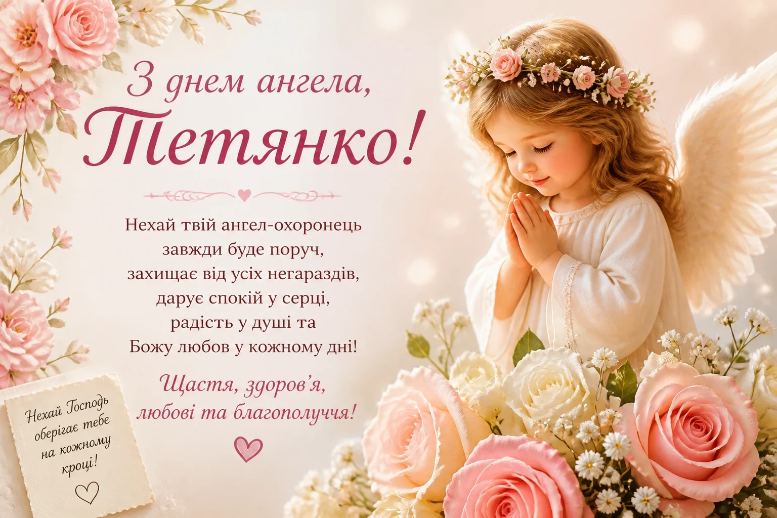 Привітання з днем ангела Тетянко